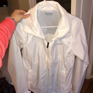 Women’s Columbia lightweight rain jacket WHITE